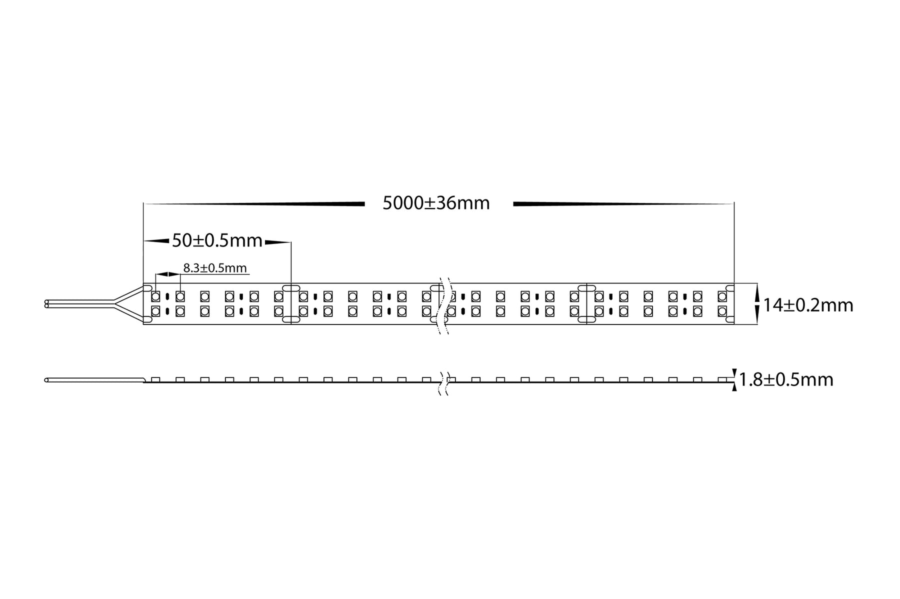 19.2W 24V DC IP20 LED Strip 3000K 30 Metre - HV9723-IP20-240-3K-2-30M