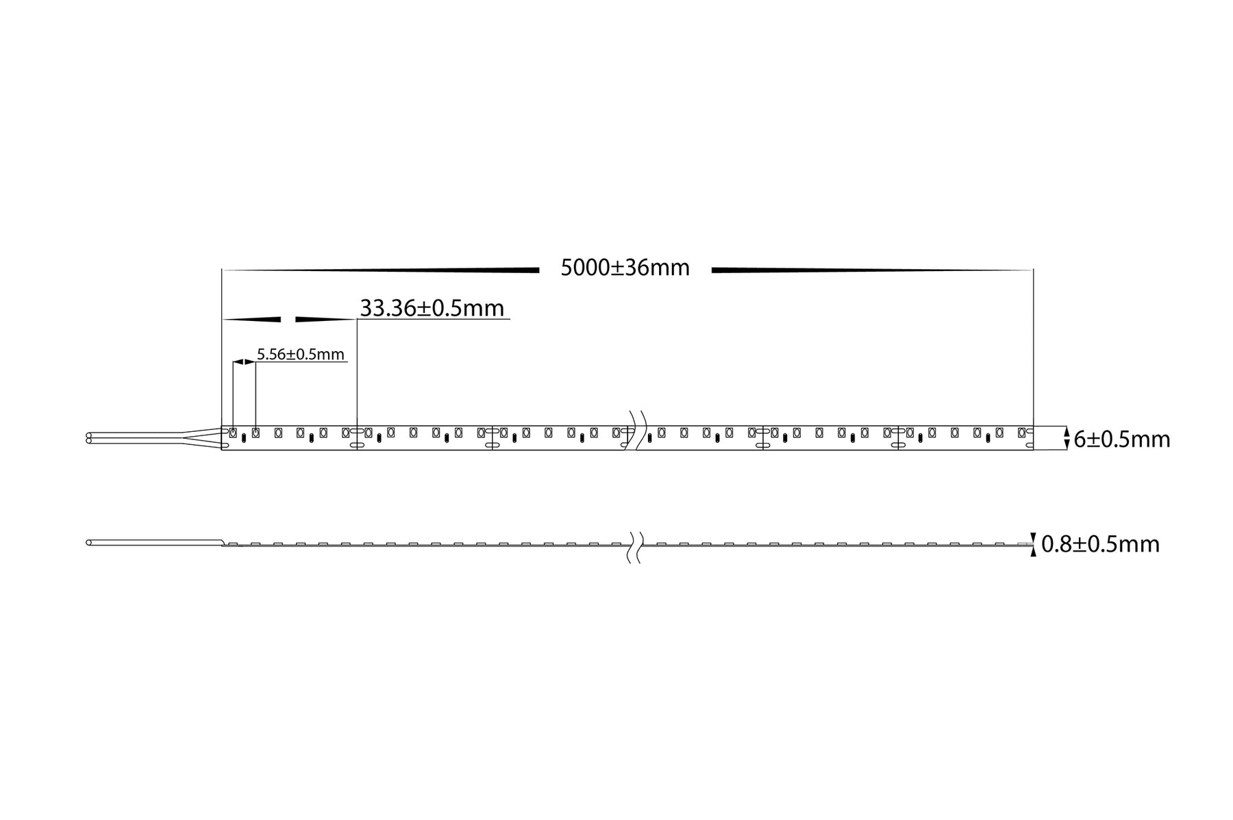 7.7W 12V DC IP20 Side Mounted LED Strip 3000K 20 Metre - HV9723-IP20-96SM-3K-20M