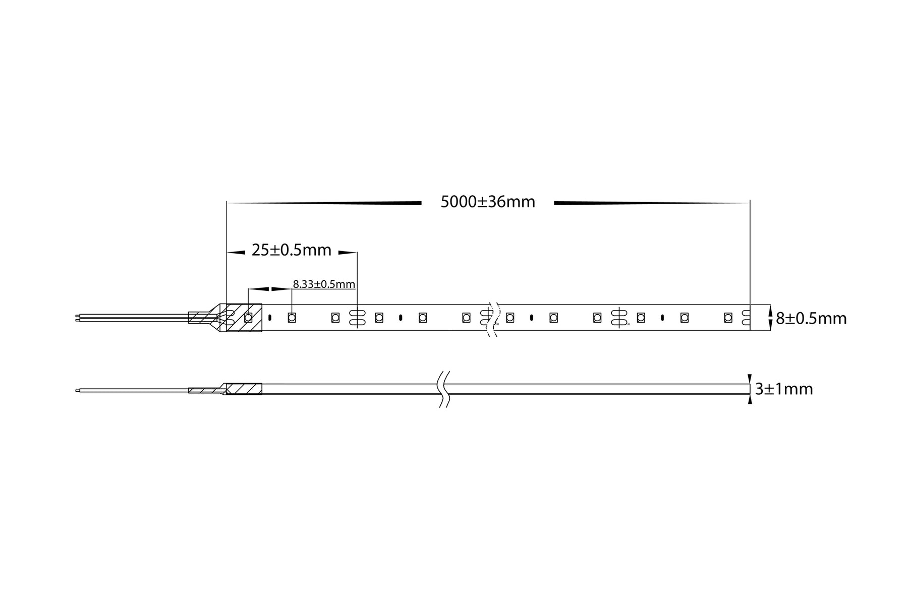 9.6W 12V DC IP54 LED Strip 4000K 10 Meter - HV9723-IP54-120-4K-10M