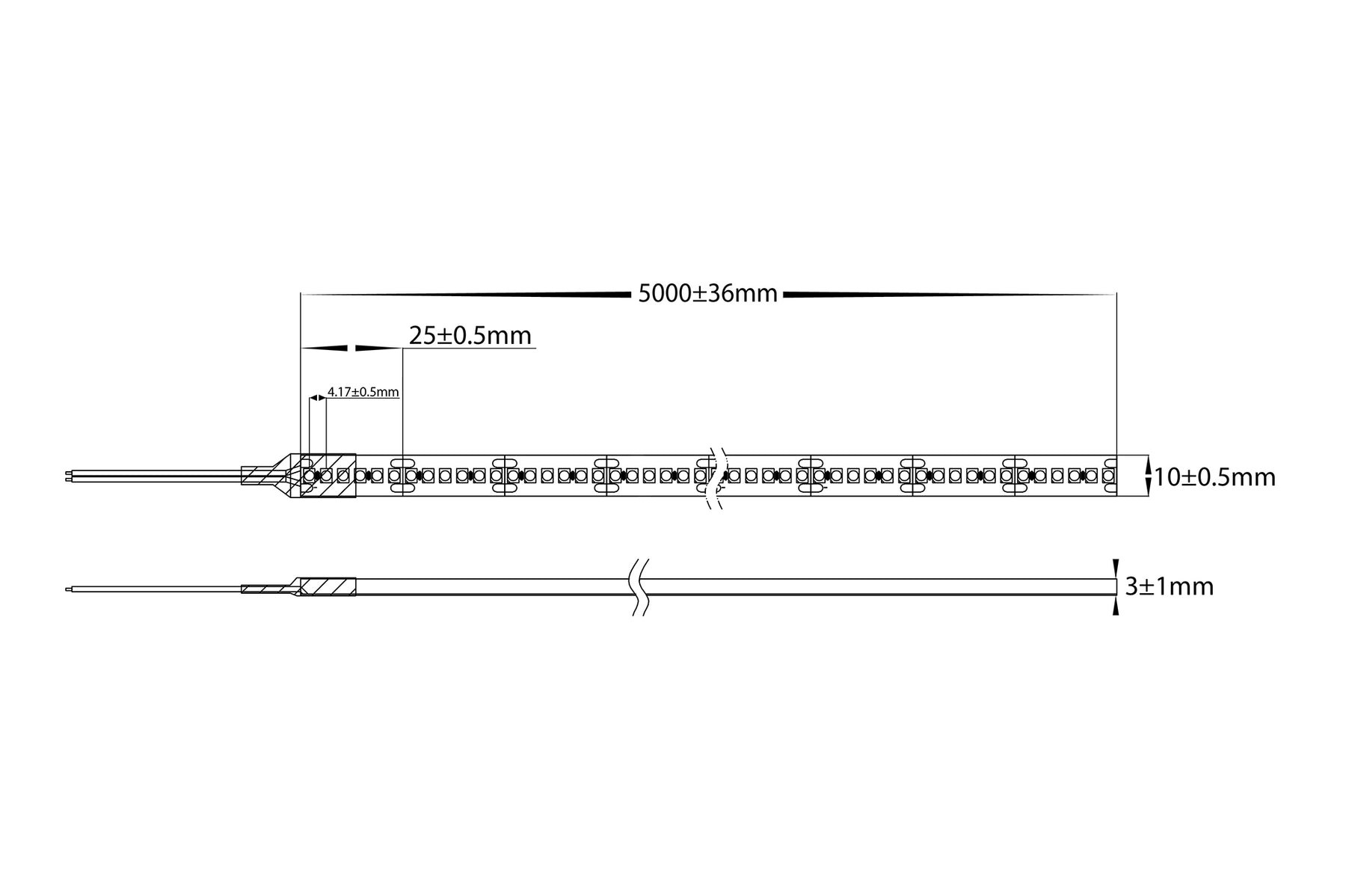 19.2W 24V DC IP54 LED Strip 3000K 10 Metre - HV9723-IP54-240-3K-1-10M