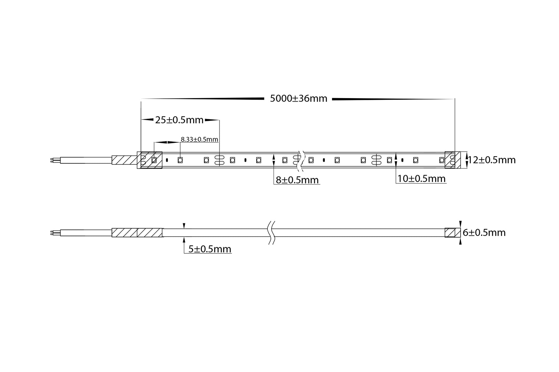 9.6W 12V DC IP67 LED Strip 4000K 10 Meter - HV9723-IP67-120-4K-10M