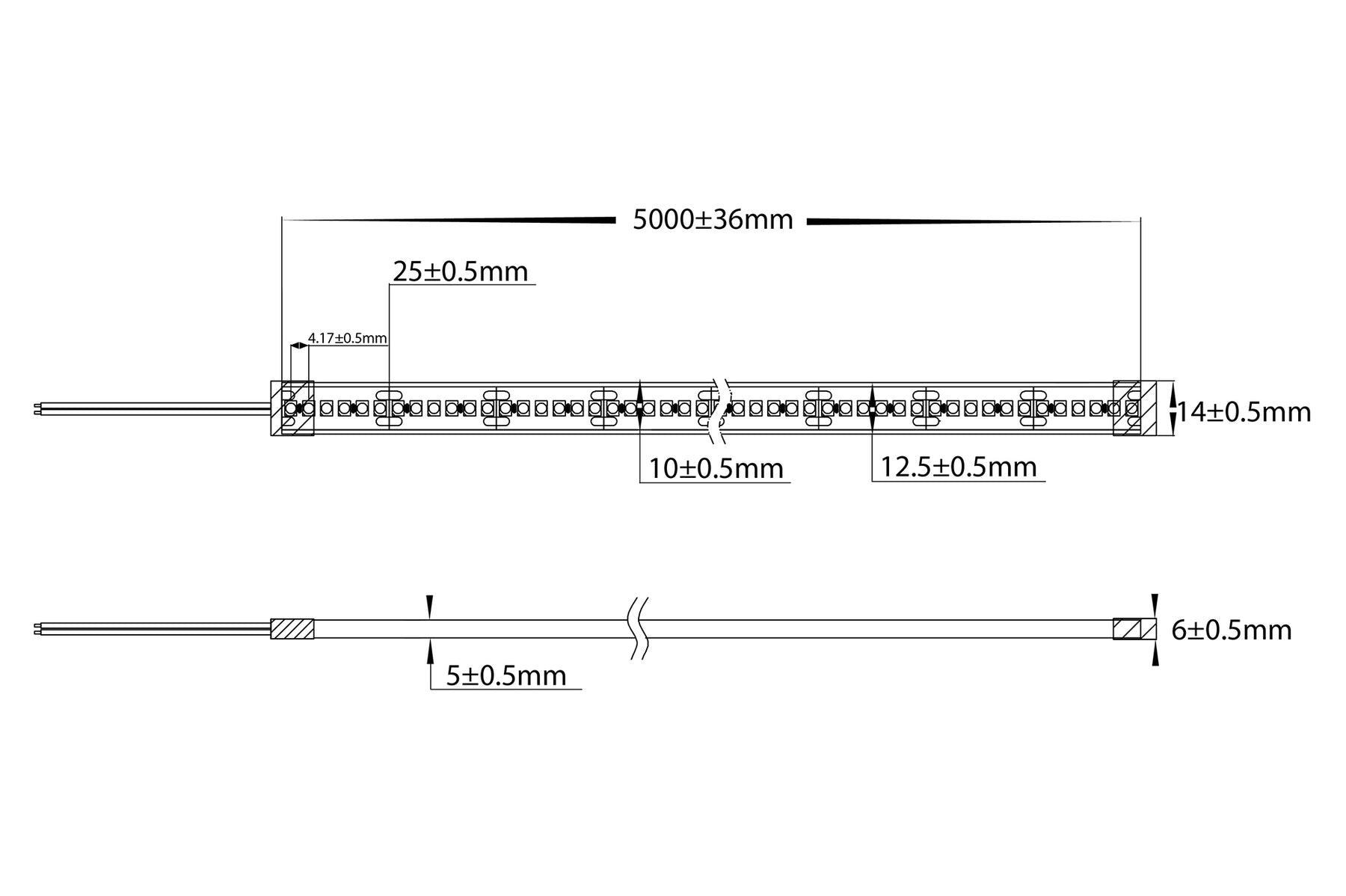 19.2W 24V DC IP67 LED Strip 5500K 10 Metre - HV9723-IP67-240-5K-1-10M