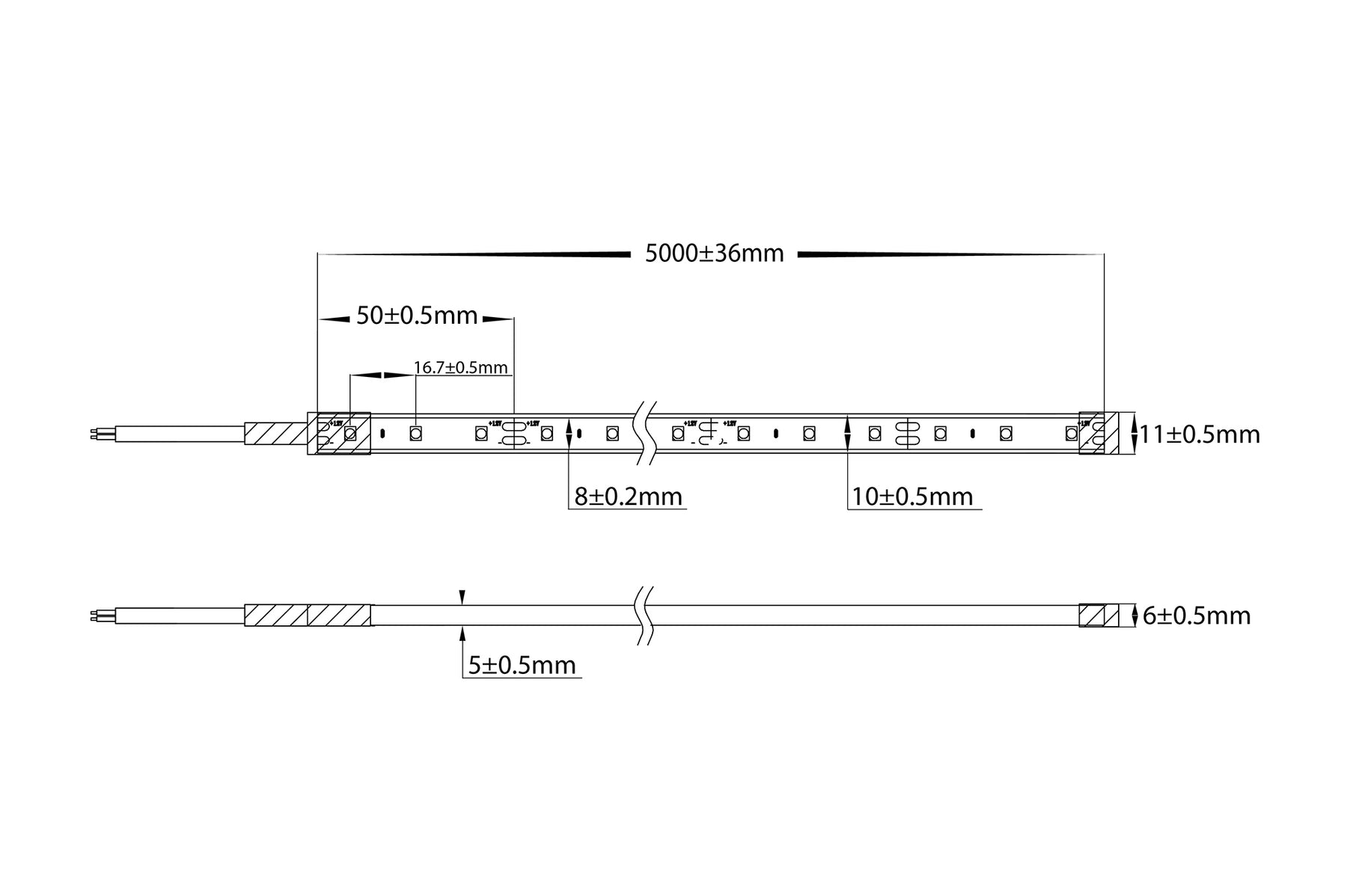 4.8W 12V DC IP67 LED Strip Blue 10 Metre - HV9723-IP67-60-B-10M