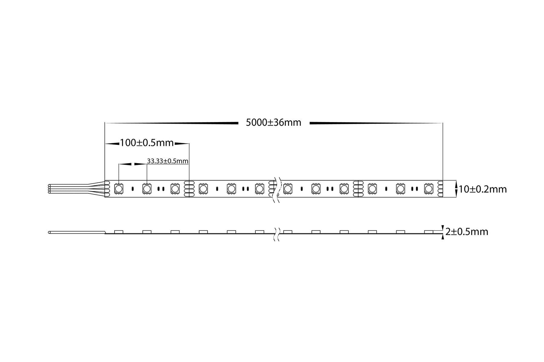 7.2W 12V DC IP20 LED Strip RGB 30 Metre - HV9750-IP20-30-RGB-30M