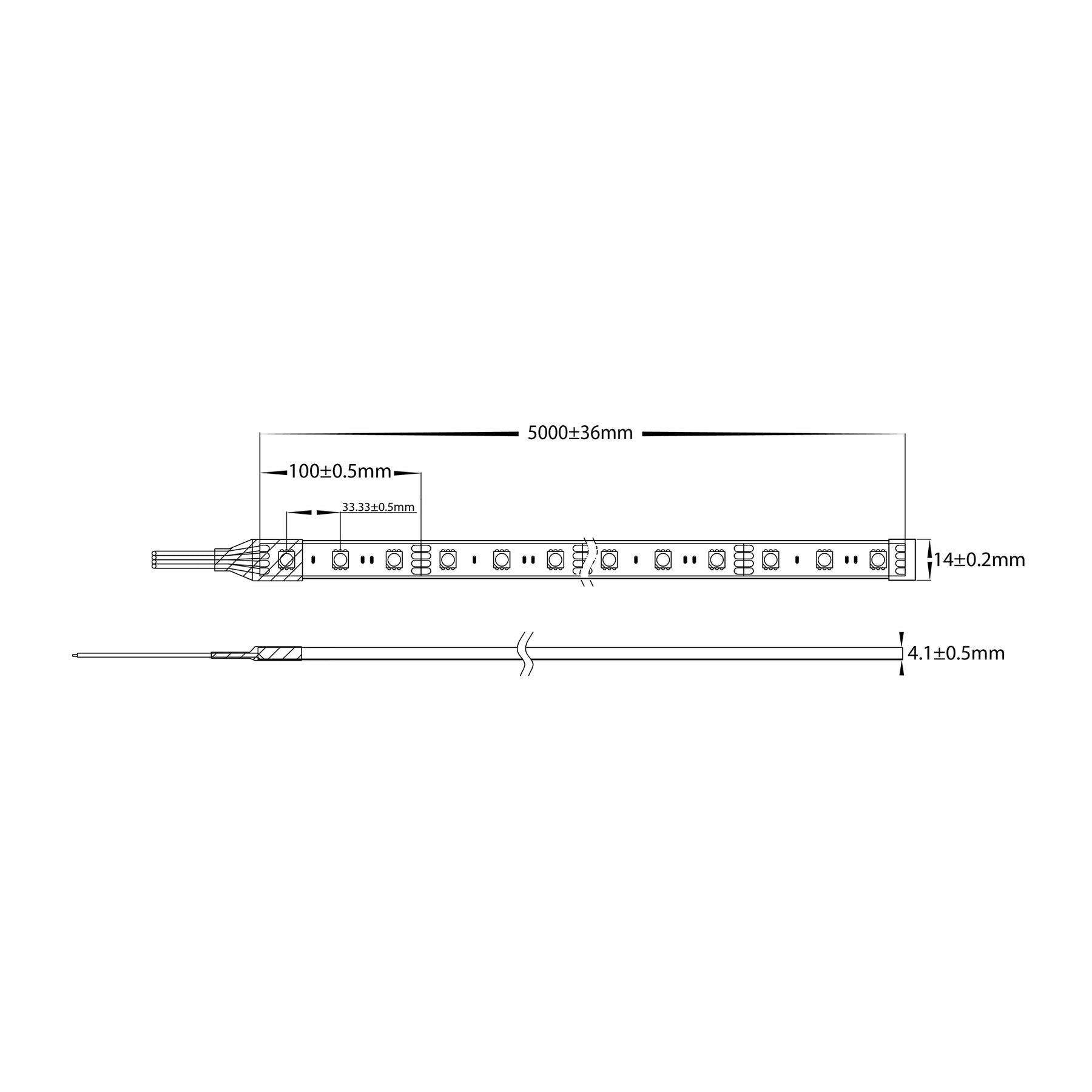 7.2W 12V DC IP67 LED Strip RGB 10 Metre - HV9750-IP67-30-RGB-10M