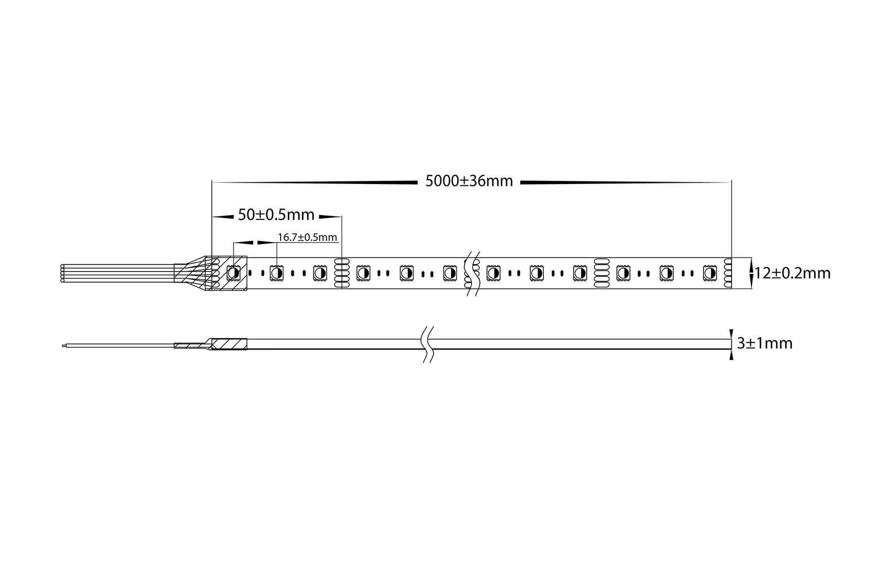 14.4W 12V DC IP54 LED Strip RGBW 10 Metre - HV9751-IP54-60-RGBW-10M