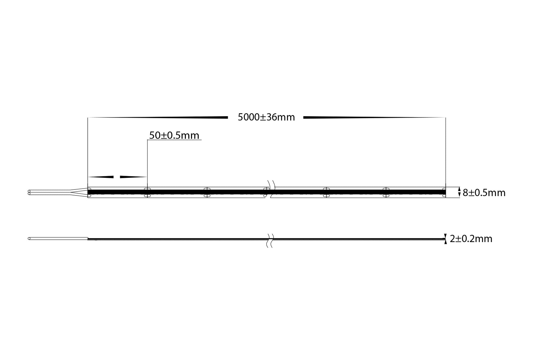 10W 24V DC IP20 CSP Dotless LED Strip 4000K 30 Metre - HV9762-IP20-320-4K-30M