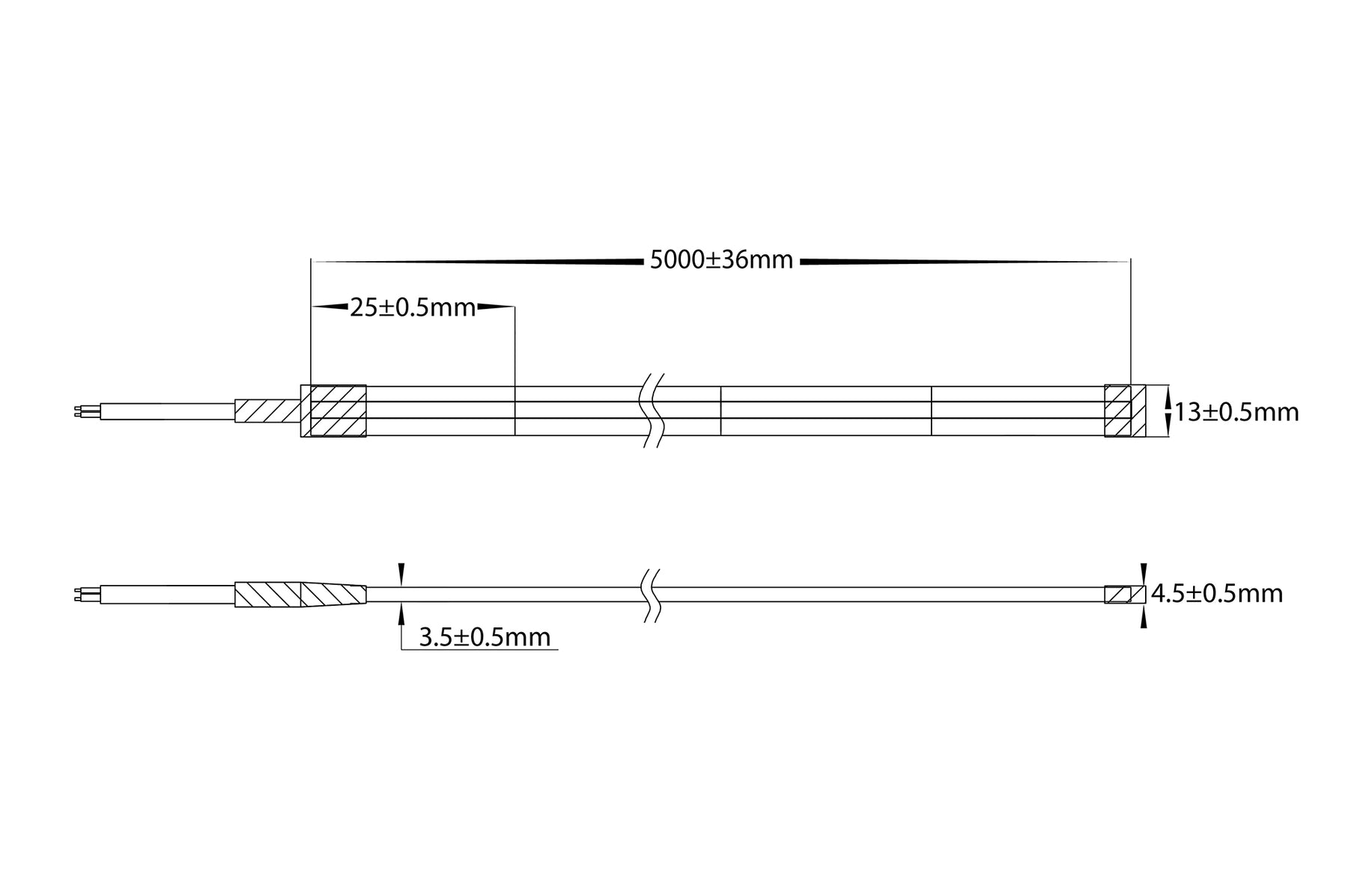 9.6W 24V DC IP67 Flexible LED Strip 5500K 20 Meter - HV9768-IP67-280-5K-20M