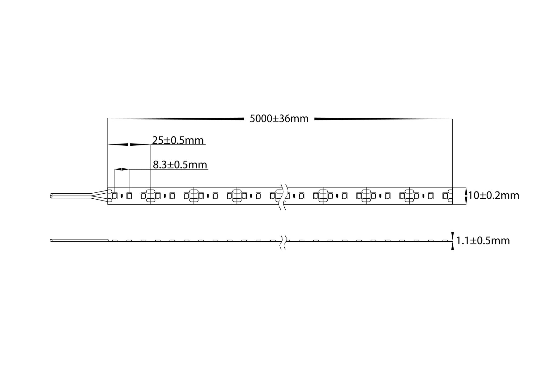 24W 12V DC IP20 LED Strip 4000K 30 Metre - HV9783-IP20-120-4K-30M