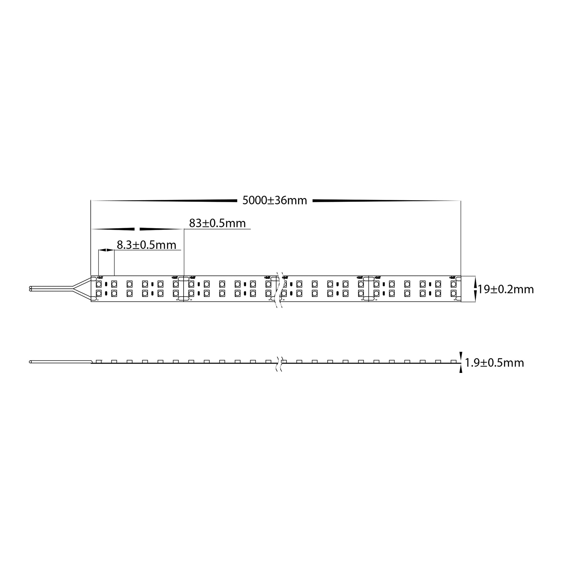 32.6W 24V DC IP20 LED Strip 3000K 20 Metre - HV9783-IP20-168-3K-20M