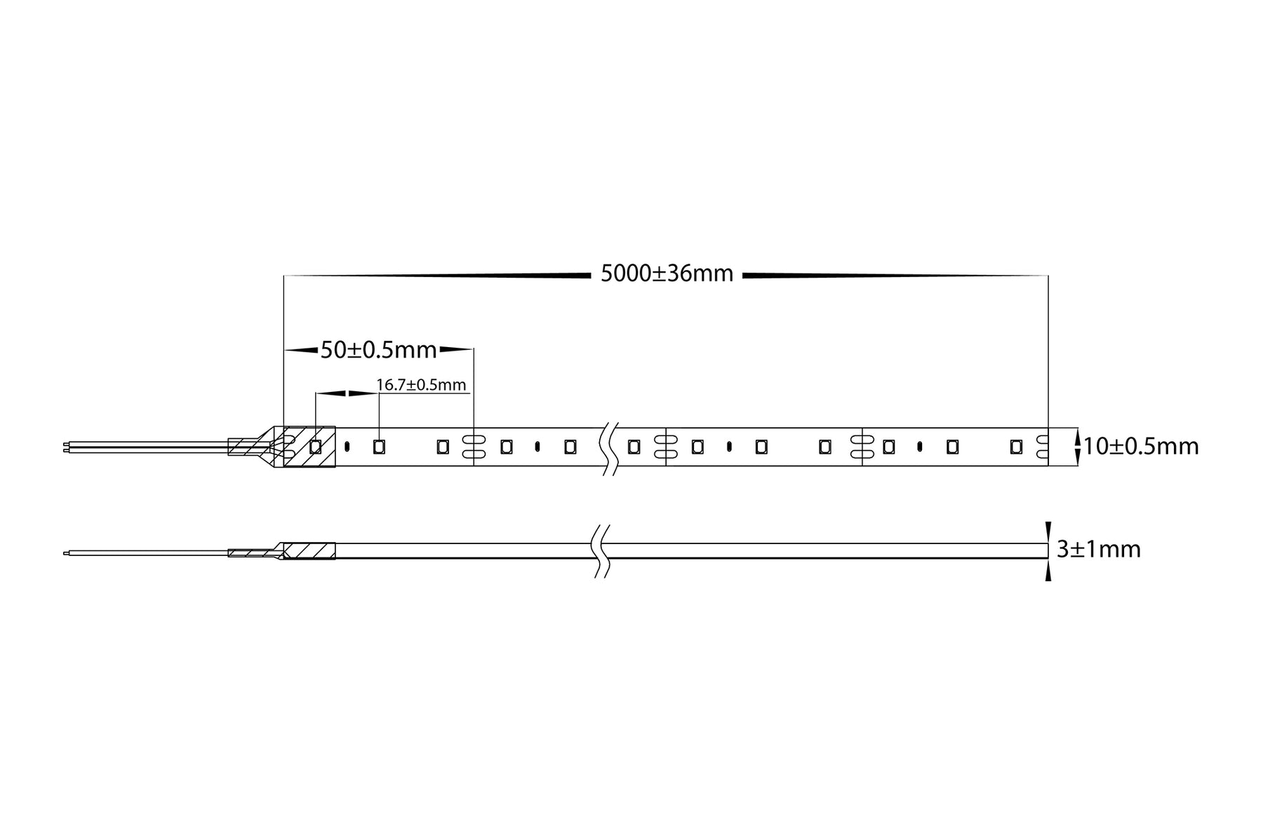 14.4W 12V DC IP54 LED Strip 4000K 10 Meter - HV9783-IP54-60-4K-10M