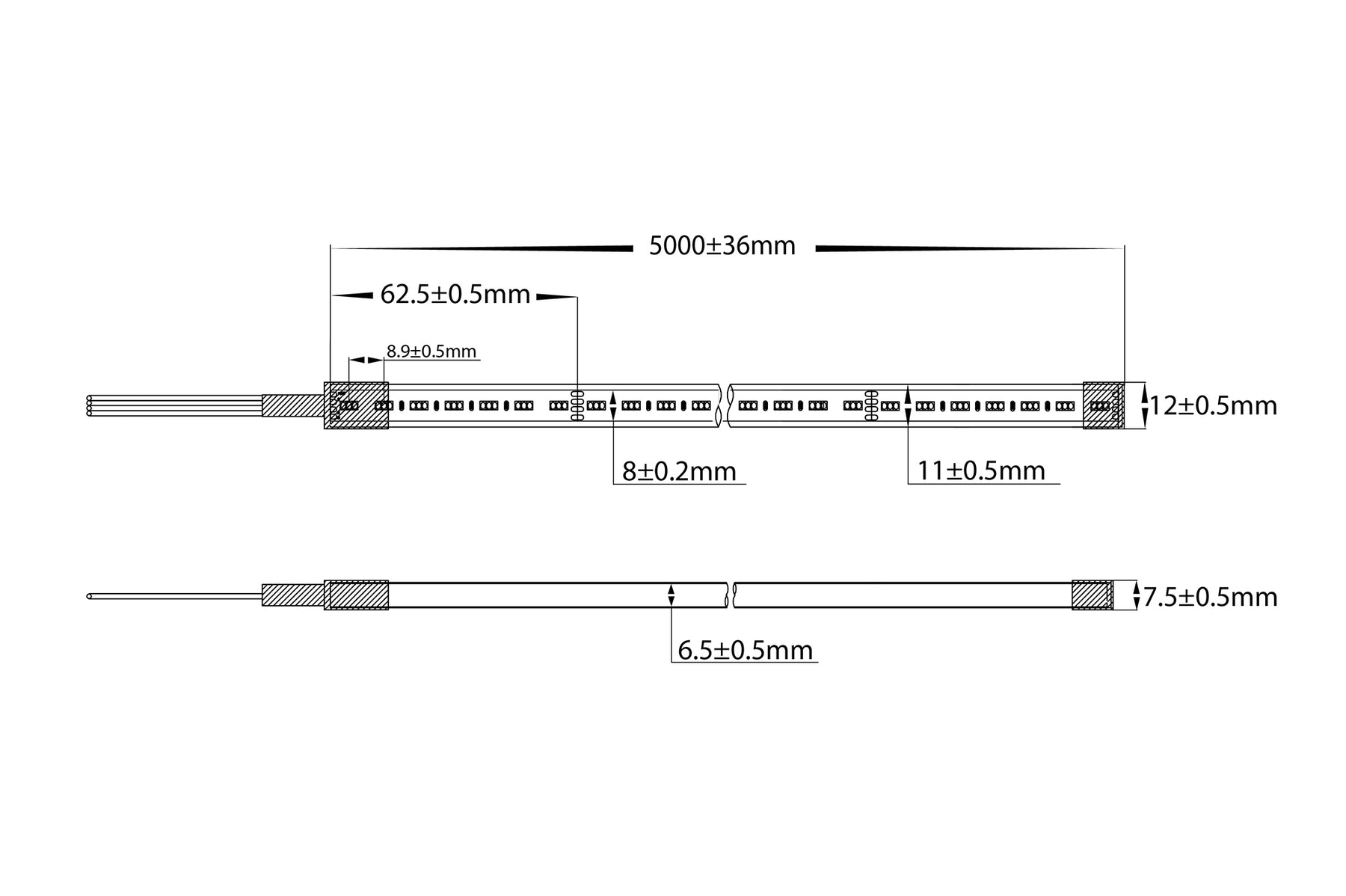 14.4W 24V DC IP67 Side Bend Haviflex Flexible LED Strip RGB 20 Metre - HV9792-IP67-336-RGB-20M