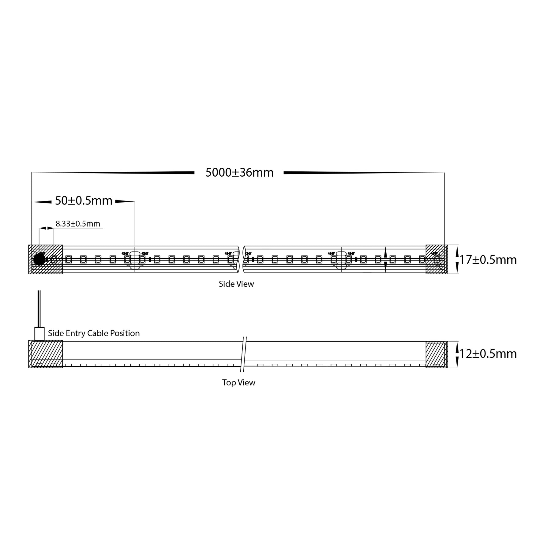 14.4W 24V DC IP67 Side Bend Haviflex Flexible Neon LED Strip RGBW 20 Metre - HV9795-IP67-200-RGBW-20M