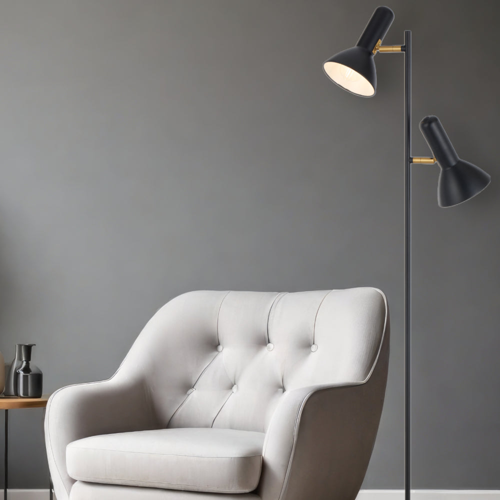 Hyvik Floor Lamp Black - HYVIK FL2-BK