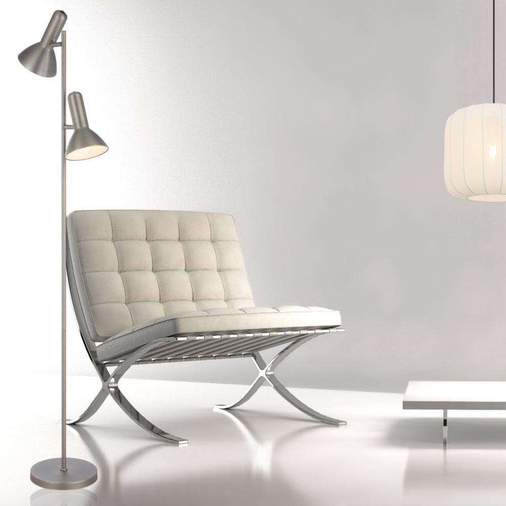 Hyvik Floor Lamp Nickel - HYVIK FL2-NK