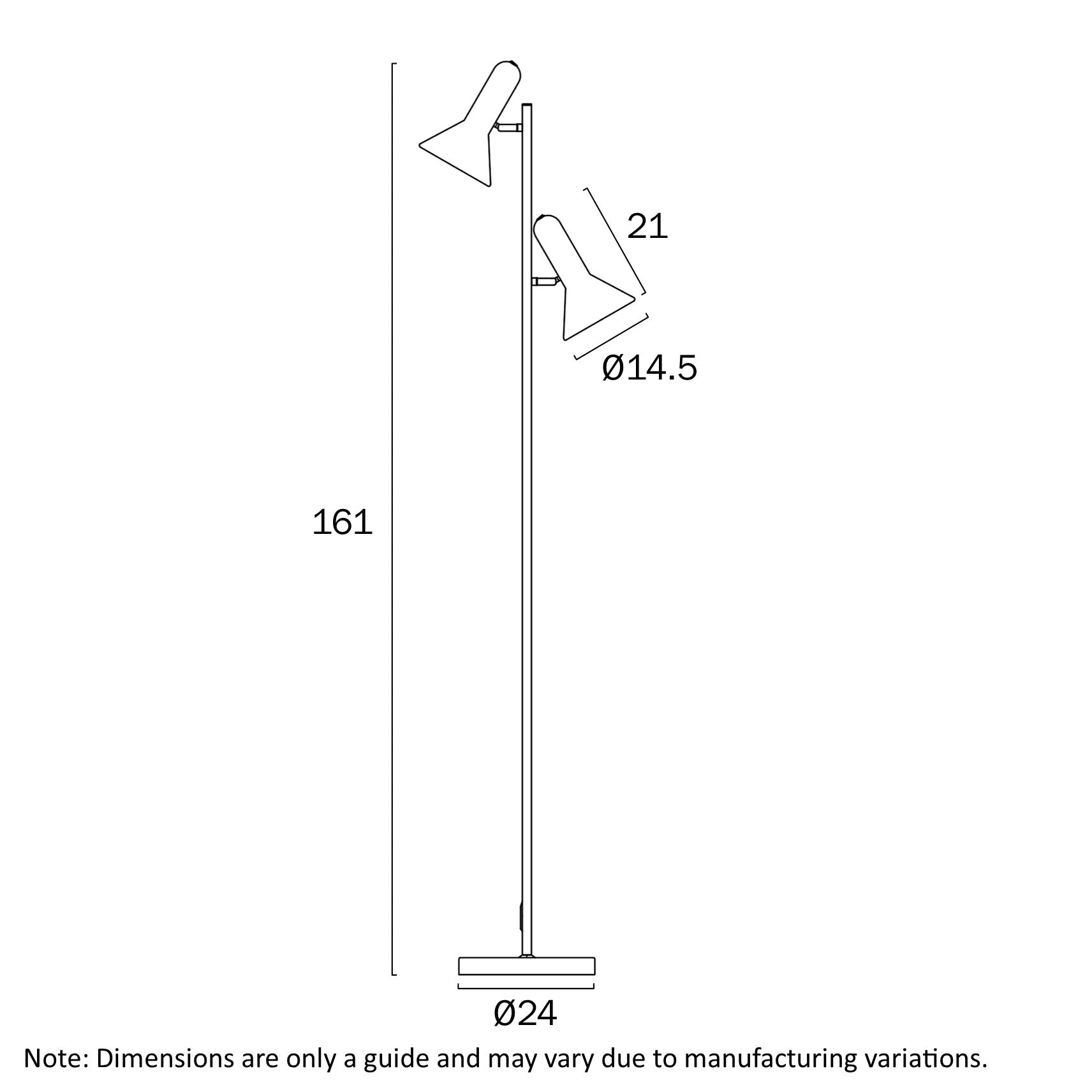 Hyvik Floor Lamp Brass - HYVIK FL2-BRS