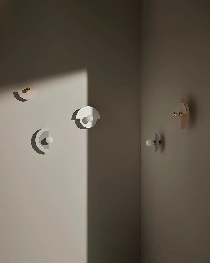 Haban 80mm Small Wall Light Gold & White - ARO.A1053/5/ORO+1088/25/BCO