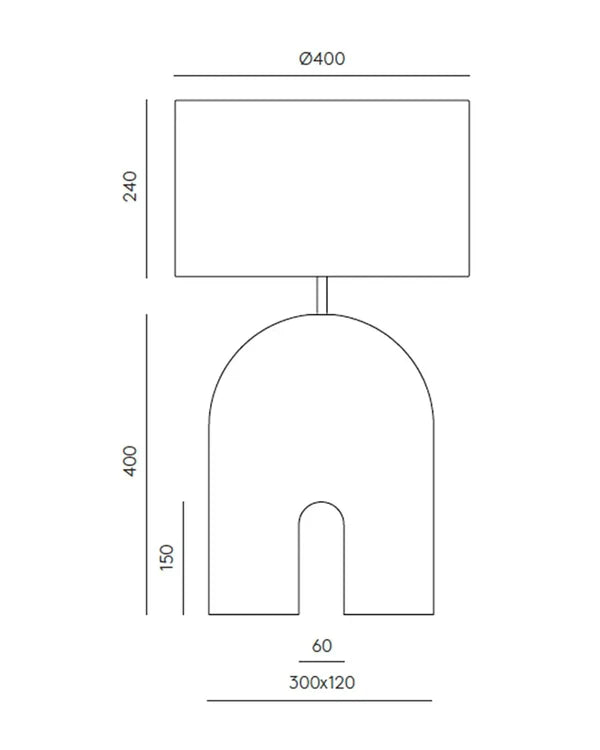 Home Table Lamp Matte White - ARO.NAC118/BCO/TBC+801021/41