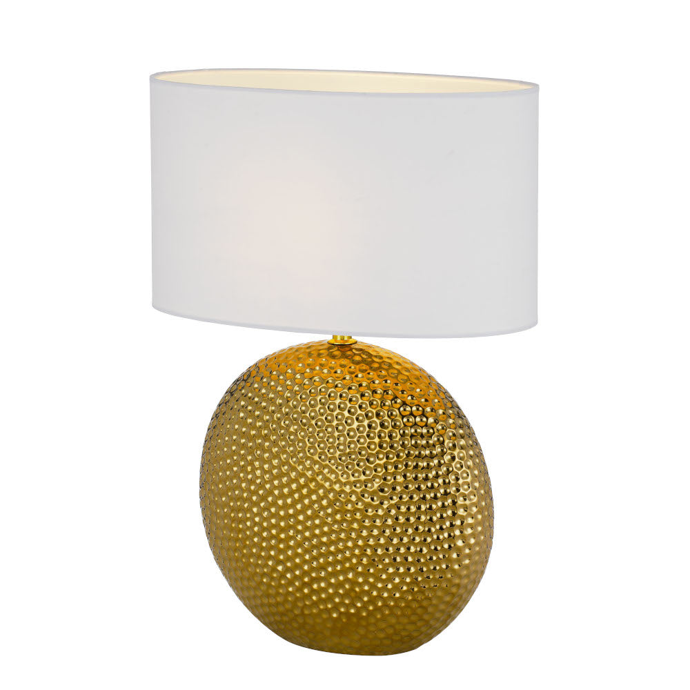 Icaria Table Lamp Gold Base With White Shade - ICARIA TL-GDWH