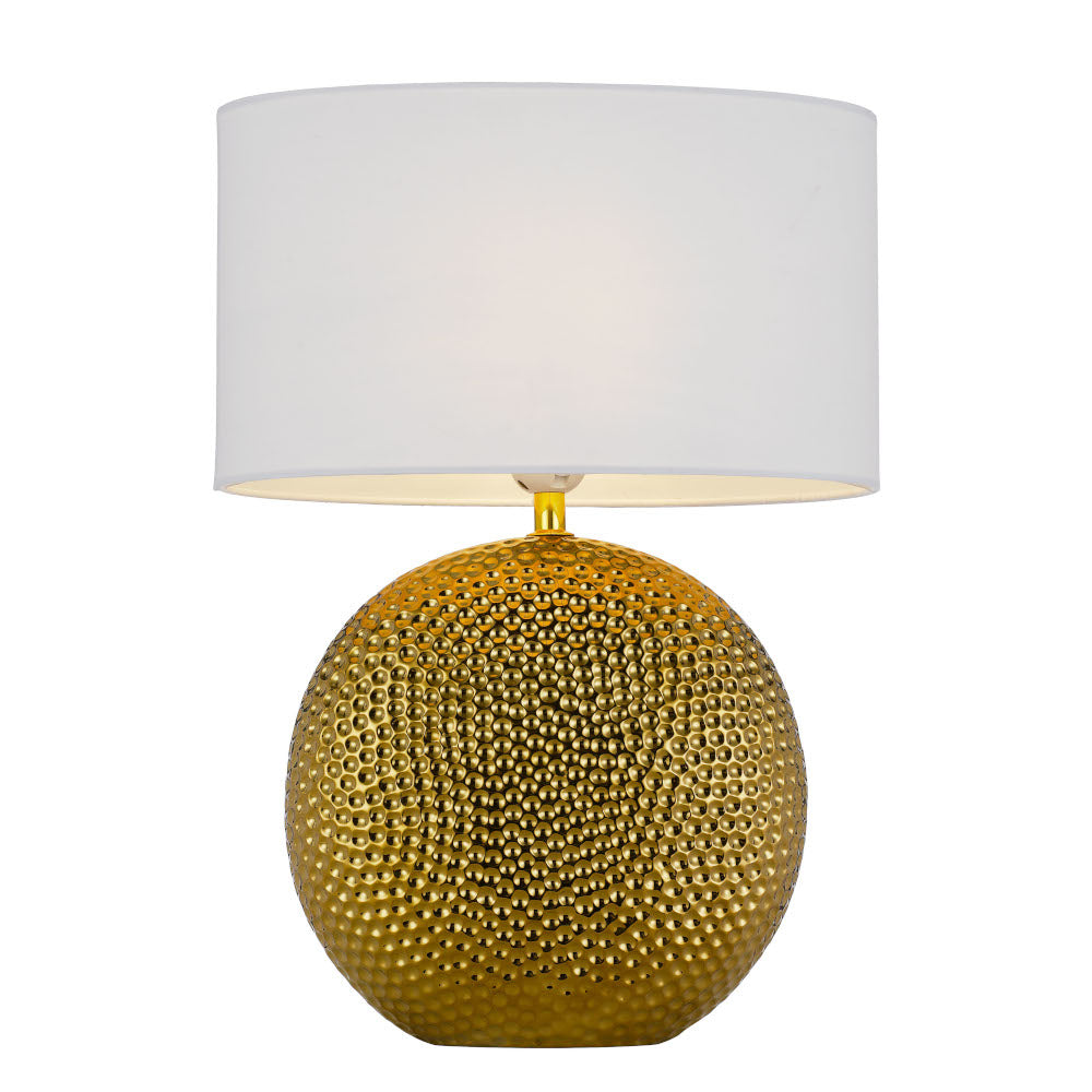 Icaria Table Lamp Gold Base With White Shade - ICARIA TL-GDWH