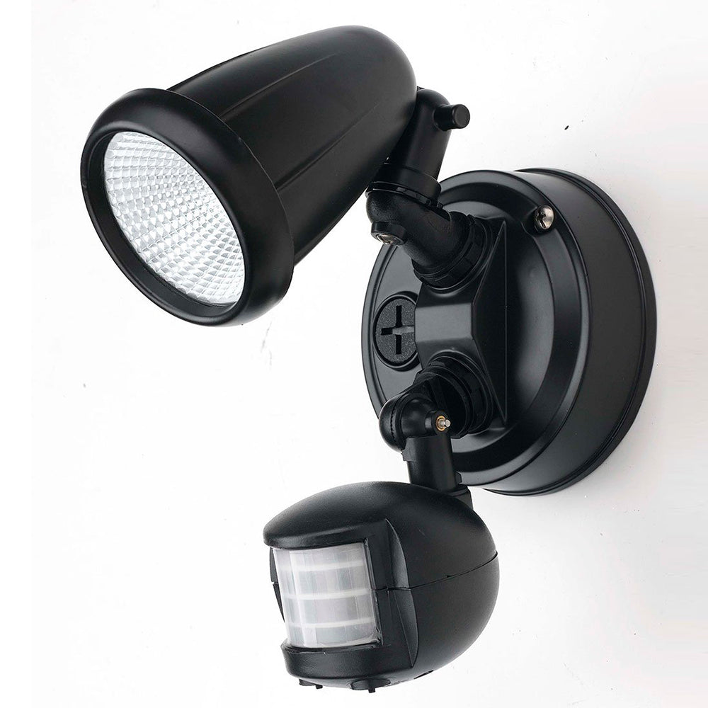Illume 1 Light Spotlight LED Sensor IP44 5000K Black - ILLUME EX1S-BK