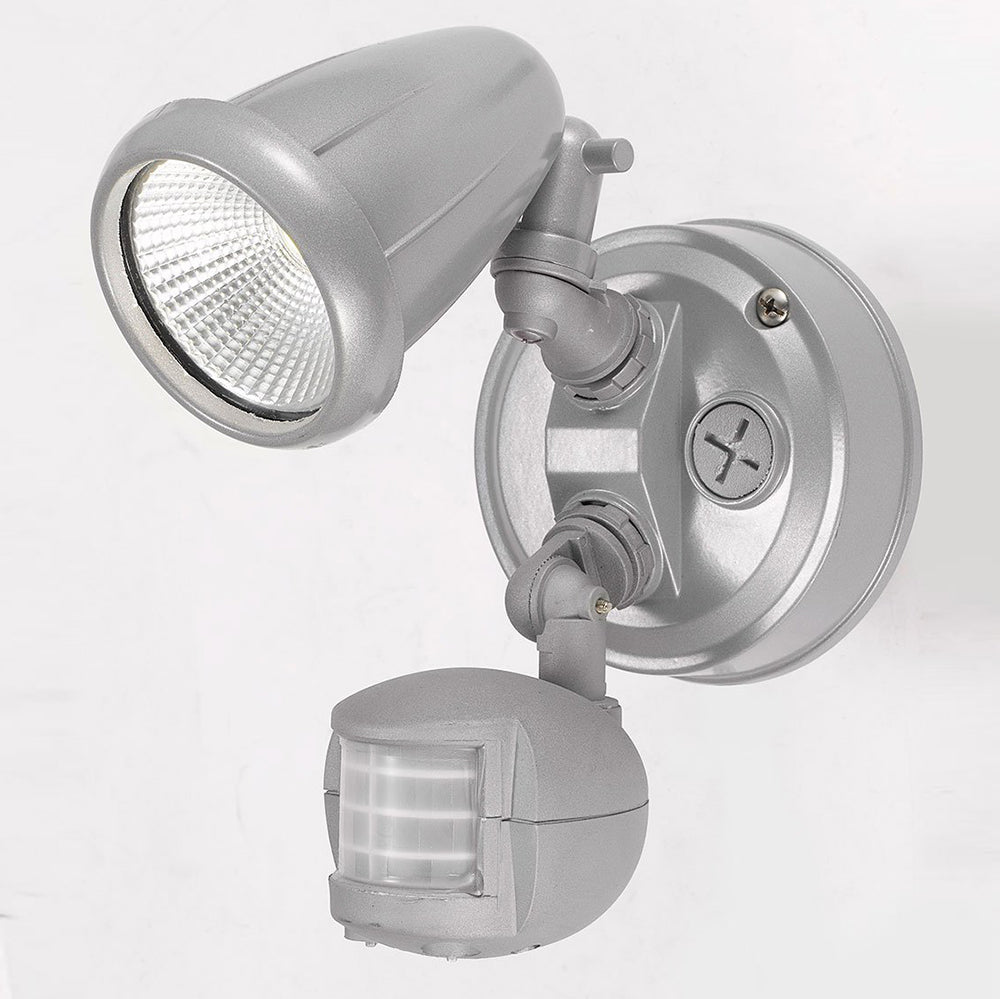 Illume 1 Light Spotlight LED Sensor IP44 5000K Silver - ILLUME EX1S-SL