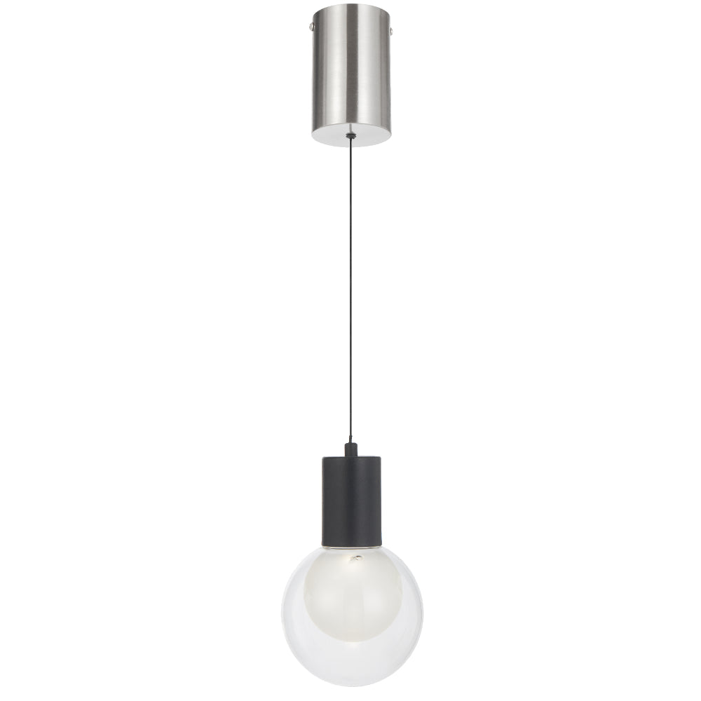 Invar LED Pendant 6W 4000K Black & Nickel Matt - INVAR PE1-NKCL