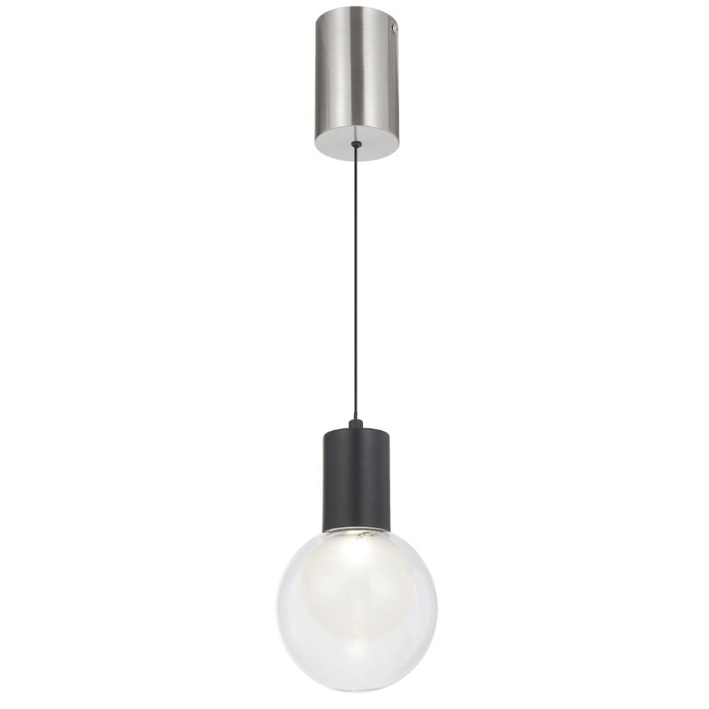 Invar LED Pendant 6W 4000K Black & Nickel Matt - INVAR PE1-NKCL