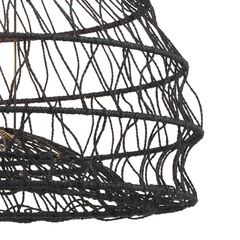 Ivalo 450mm Pendant Light Black - IVALO PE45-BK