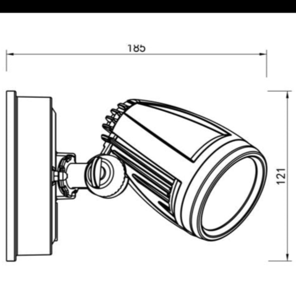 Buy Security Wall Lights Australia ILLUME Wall Light White Aluminium / Polycarbonate 5000K - ILLUME EX1-WH