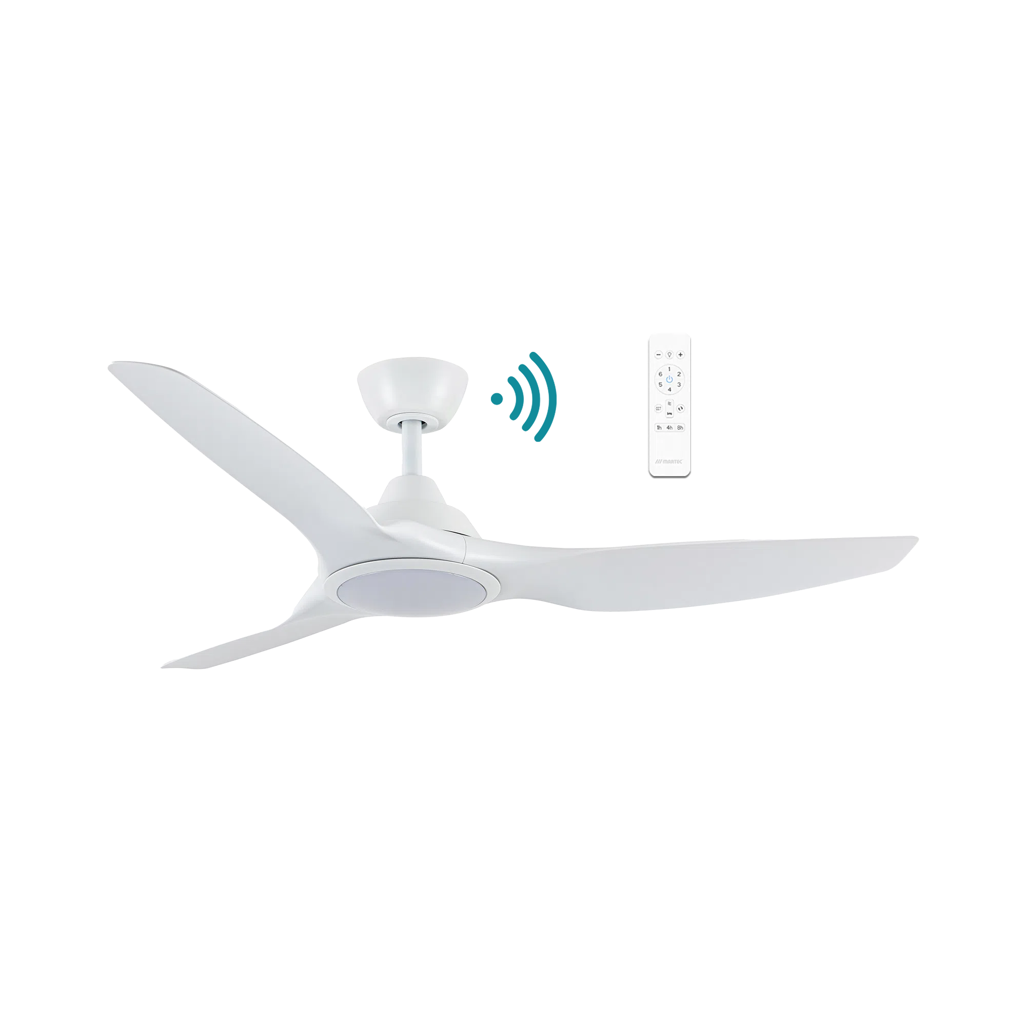 Impact DC Ceiling Fan With LED Light 52" 3 Blade Matt White With WIFI Remote - MIDC1333W
