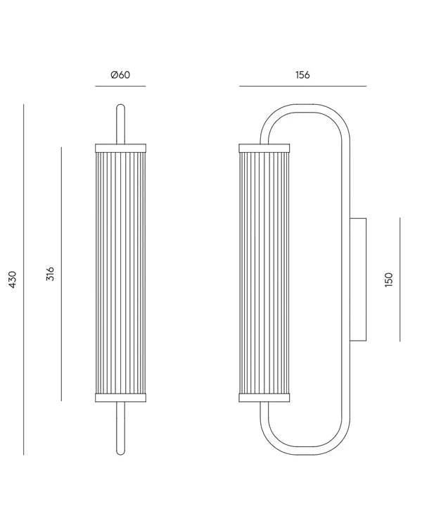 Ison LED Wall Light 6W 2700K Matte Black - ARO.A1298/NEG