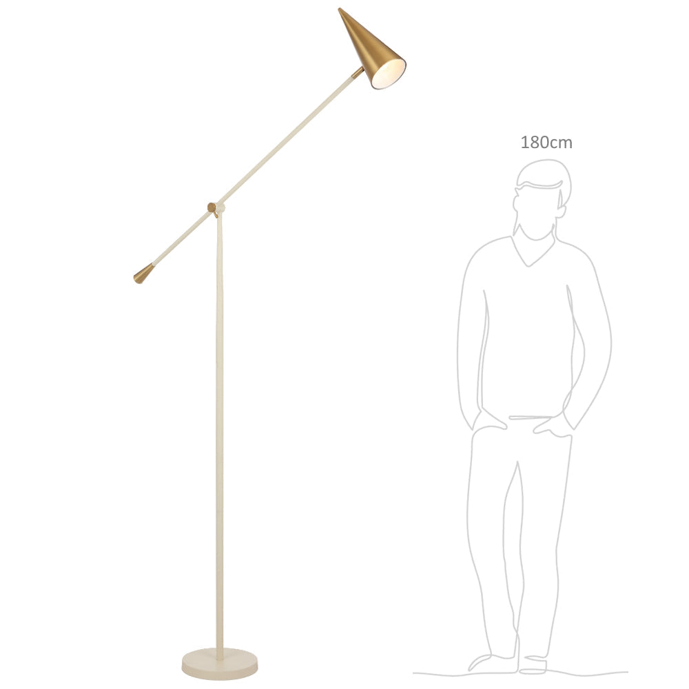 Jibara Floor Lamp Beige & Brass - JIBARA FL-BEBRS