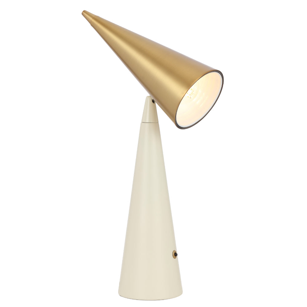 Jibara Table Lamp Beige & Brass - JIBARA TL-BEBRS