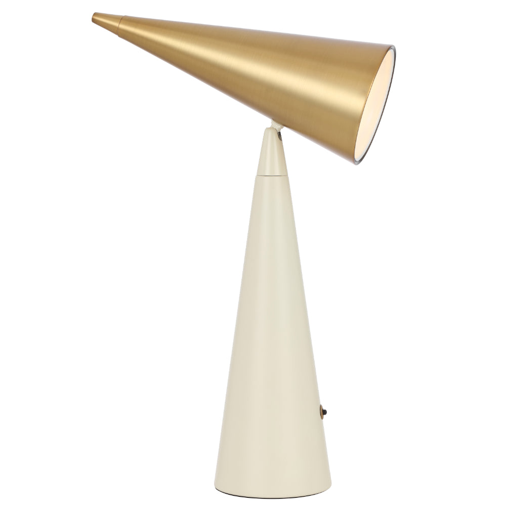 Jibara Table Lamp Beige & Brass - JIBARA TL-BEBRS