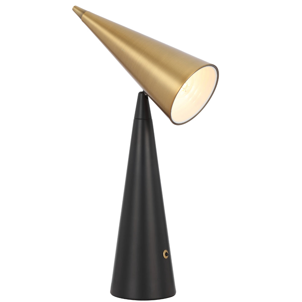 Jibara Table Lamp Black & Brass - JIBARA TL-BKBRS