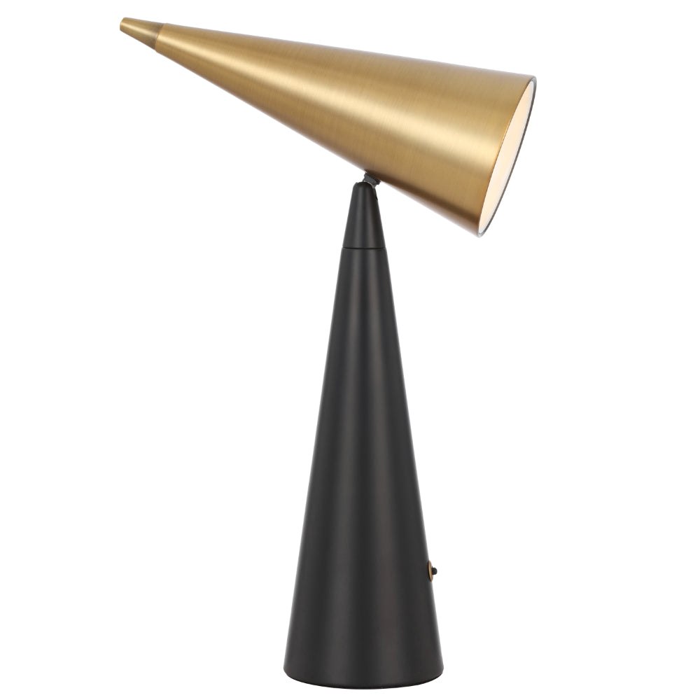 Jibara Table Lamp Black & Brass - JIBARA TL-BKBRS