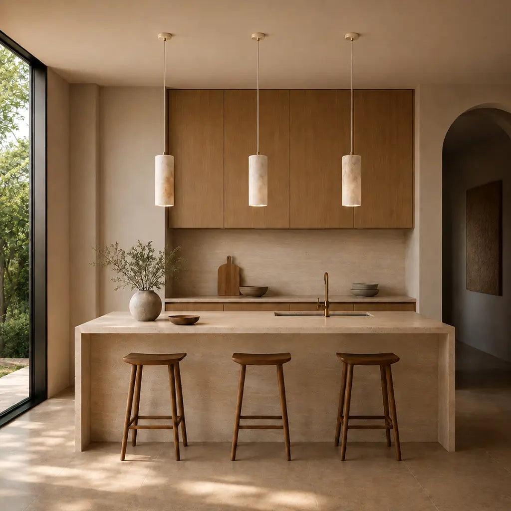 Jornel Pendant Light White Marble - JORNEL PE-WHM