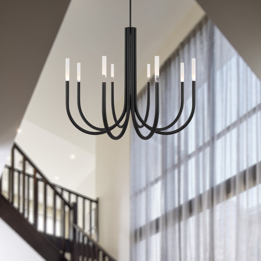 Joshua 8 Light LED Pendant Black - JOSHUA PE8-BK