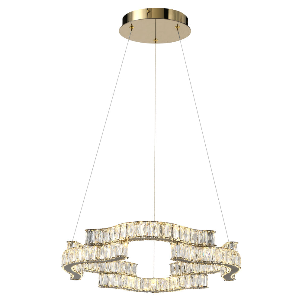 Jura 1 Tier LED Pendant 50W TRI Colour Gold - JURA PE1T-GD3C