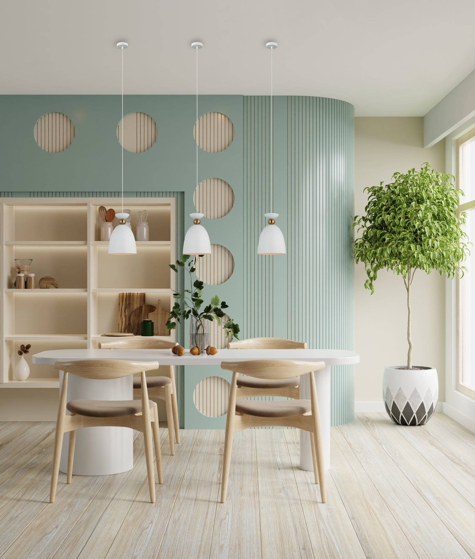 Kansi Bell Shap Pendant Light Matte White - KANSI1