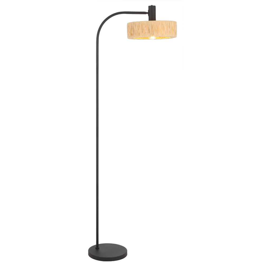 Katrin Floor Lamp Black & Natural - KATRIN FL-BKNAT