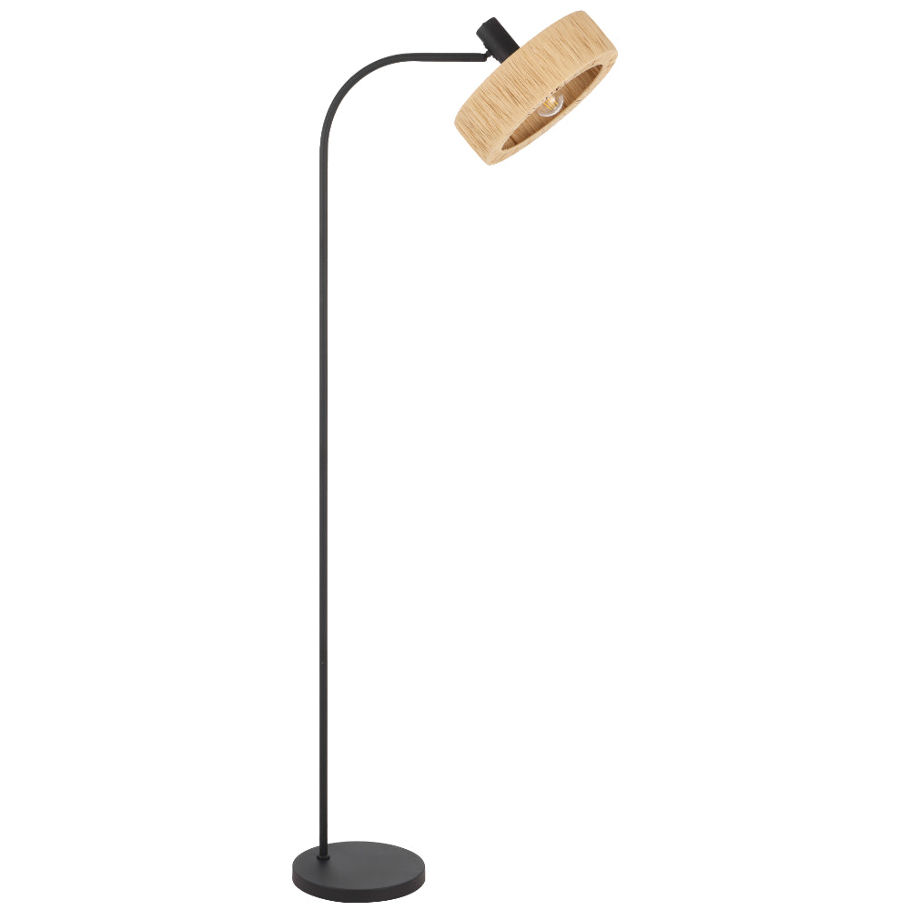 Katrin Floor Lamp Black & Natural - KATRIN FL-BKNAT