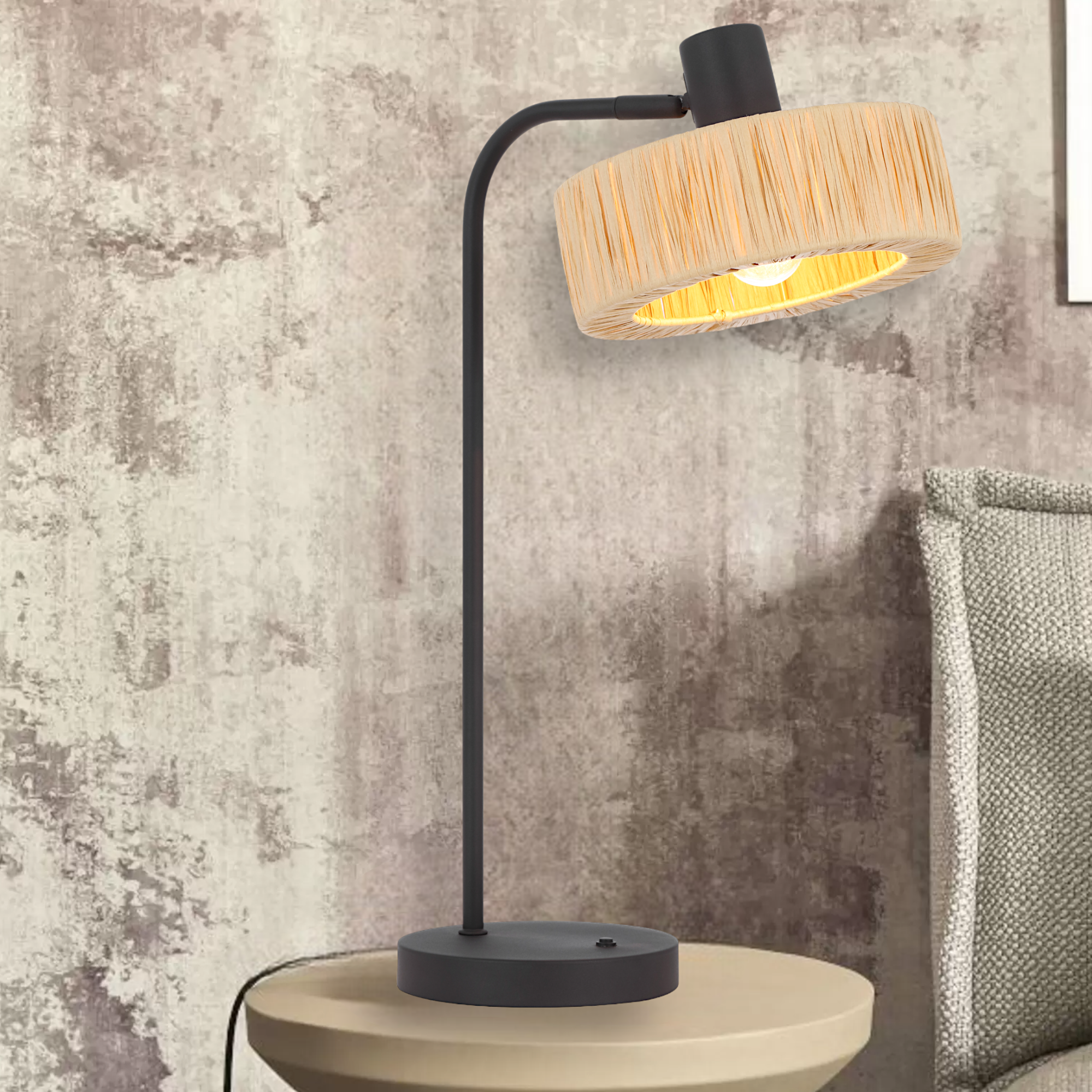 Katrin Table Lamp Black & Natural - KATRIN TL-BKNAT