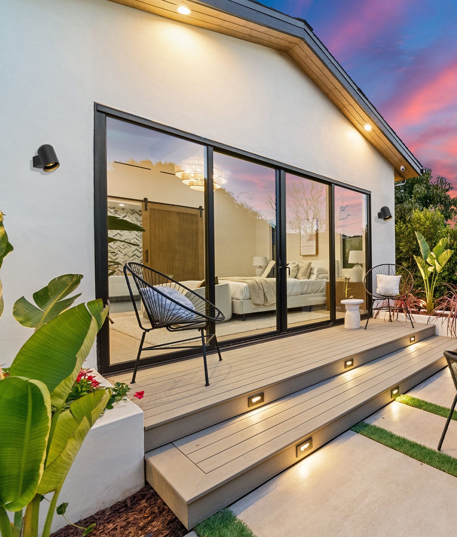 Keila Exterior Oval Surface Mounted Wall Light Matte Black - KEILA1