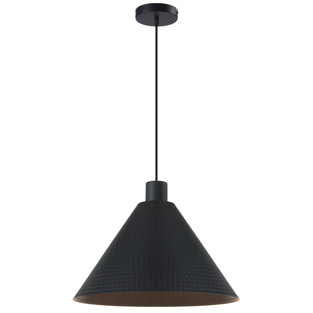 Kestra Iron 430mm Pendant Black - KESTRA PE40-BK