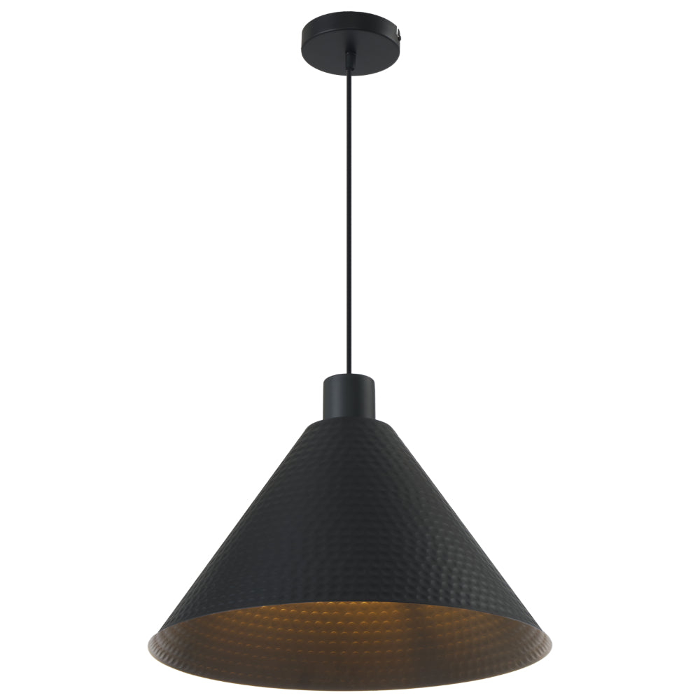 Kestra Iron 430mm Pendant Black - KESTRA PE40-BK