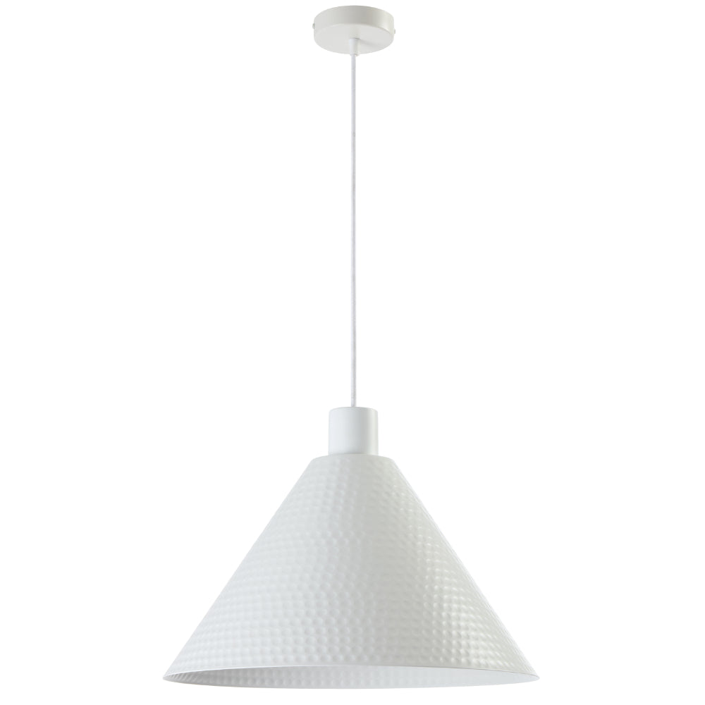 Kestra Iron 430mm Pendant White - KESTRA PE40-WH