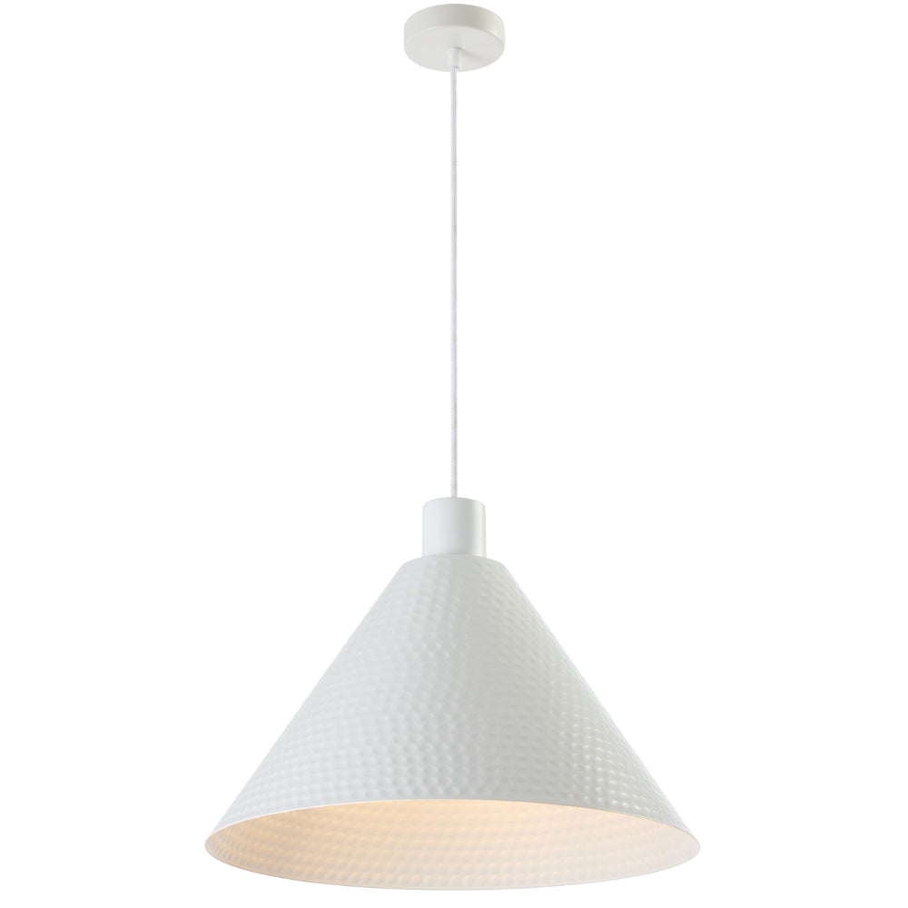 Kestra Iron 430mm Pendant White - KESTRA PE40-WH