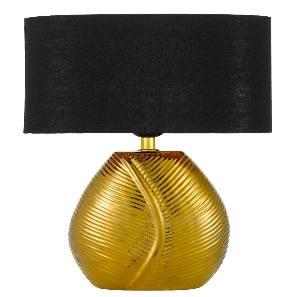 Buy Table Lamps Australia KLEE Table Lamp Black / Gold Fabric / Ceramic -KLEE TL-GDBK